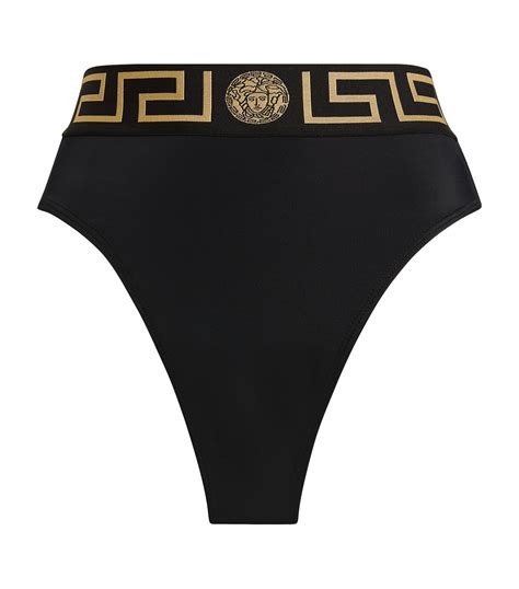 versace greca swim shorts|versace high waist bikini bottom.